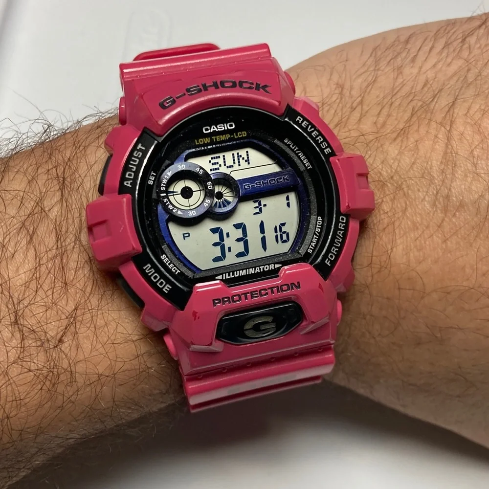Casio Gshock, GLS-8900 pink positive display, low temp lcd, working battery
